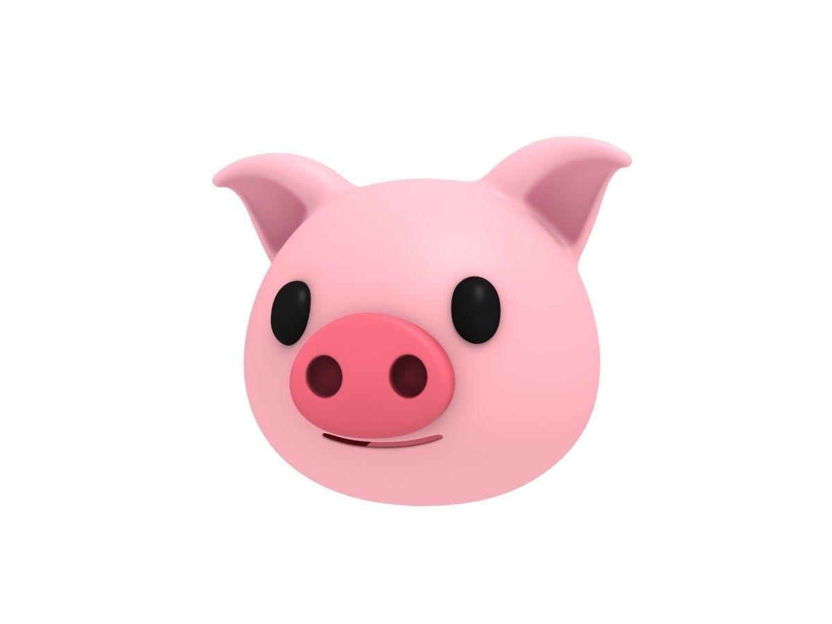 Cartoon Animal Head Pack 3D model_2