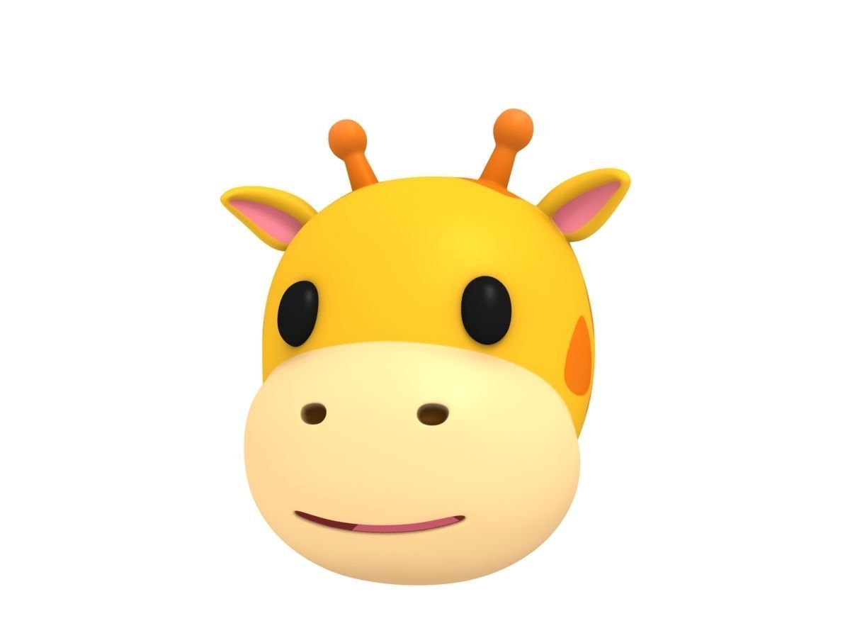 Cartoon Animal Head Pack 3D model_12