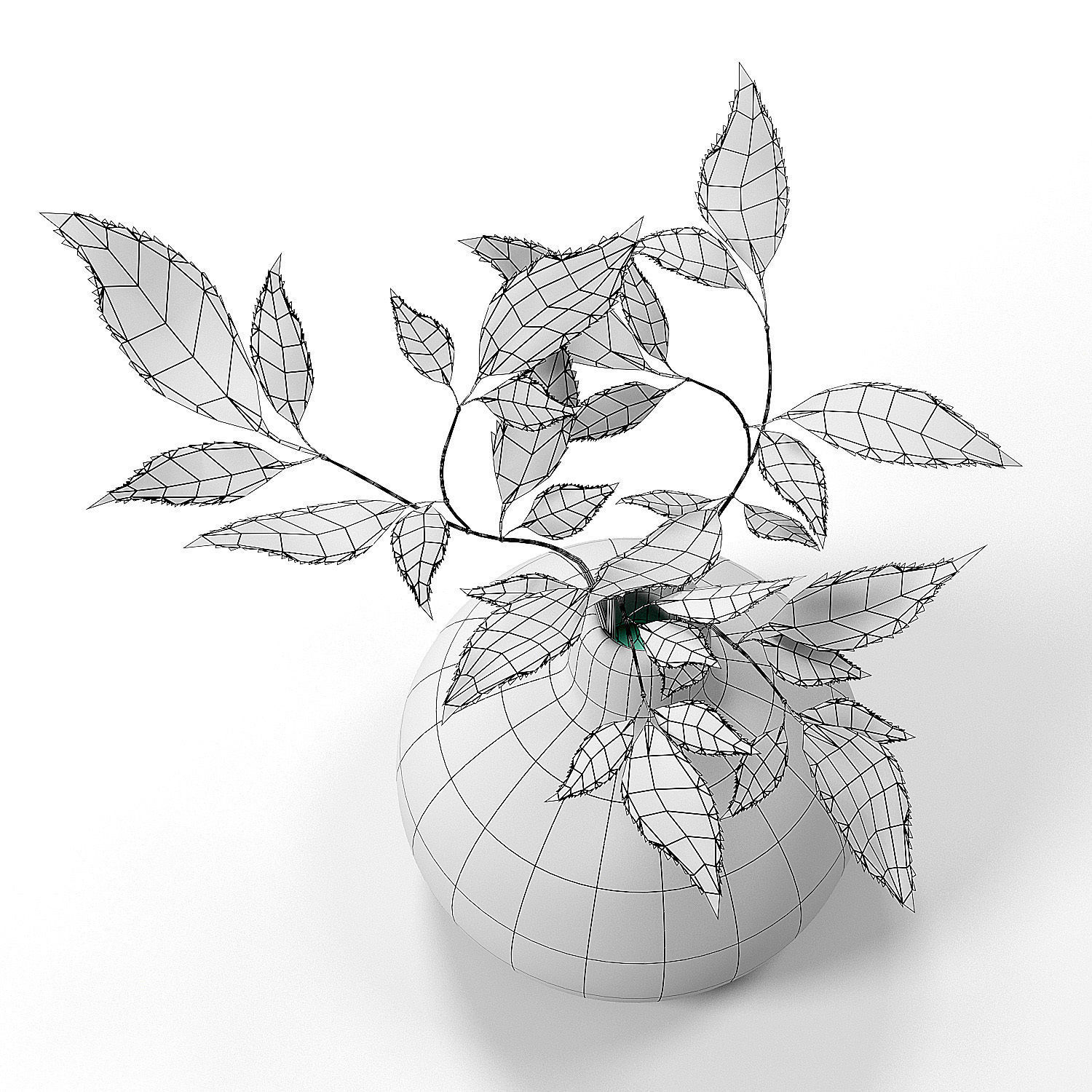 Agave set 01 3D model_2