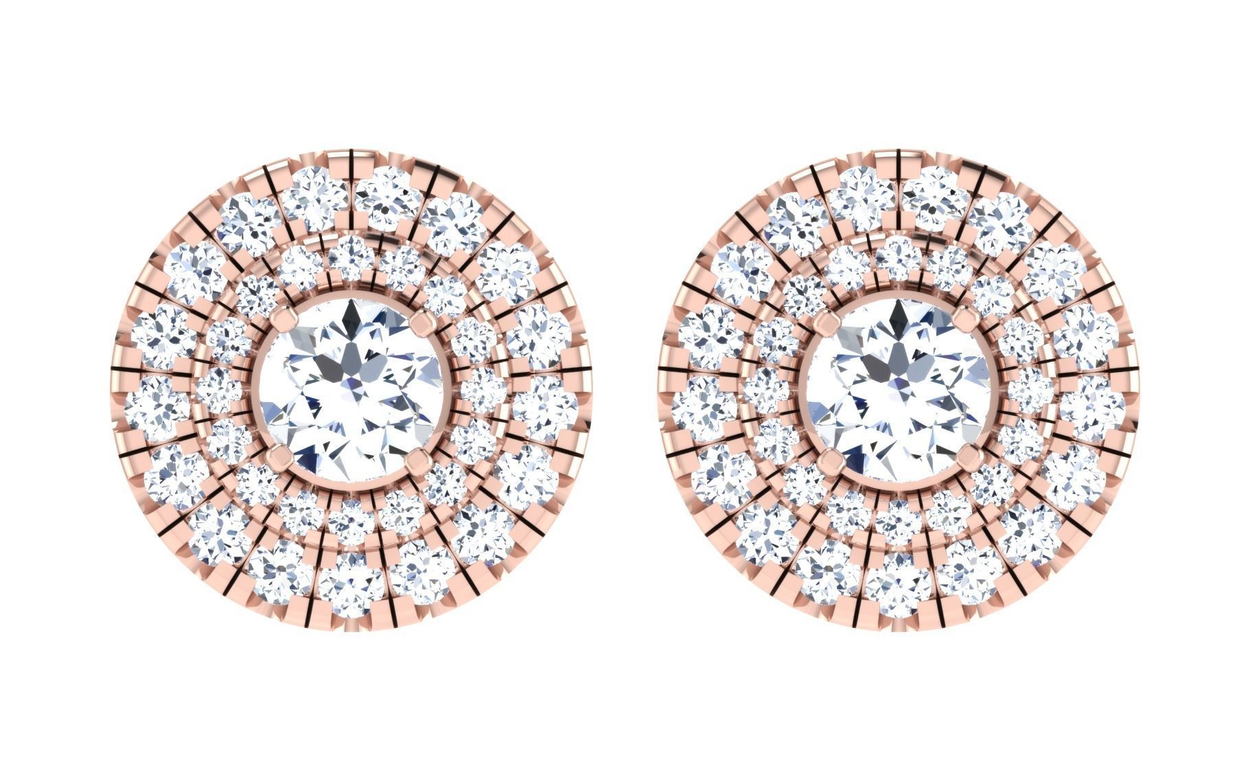 Solitaire pendant-earrings set 3dm stl render detail 3D print 3D print model_12