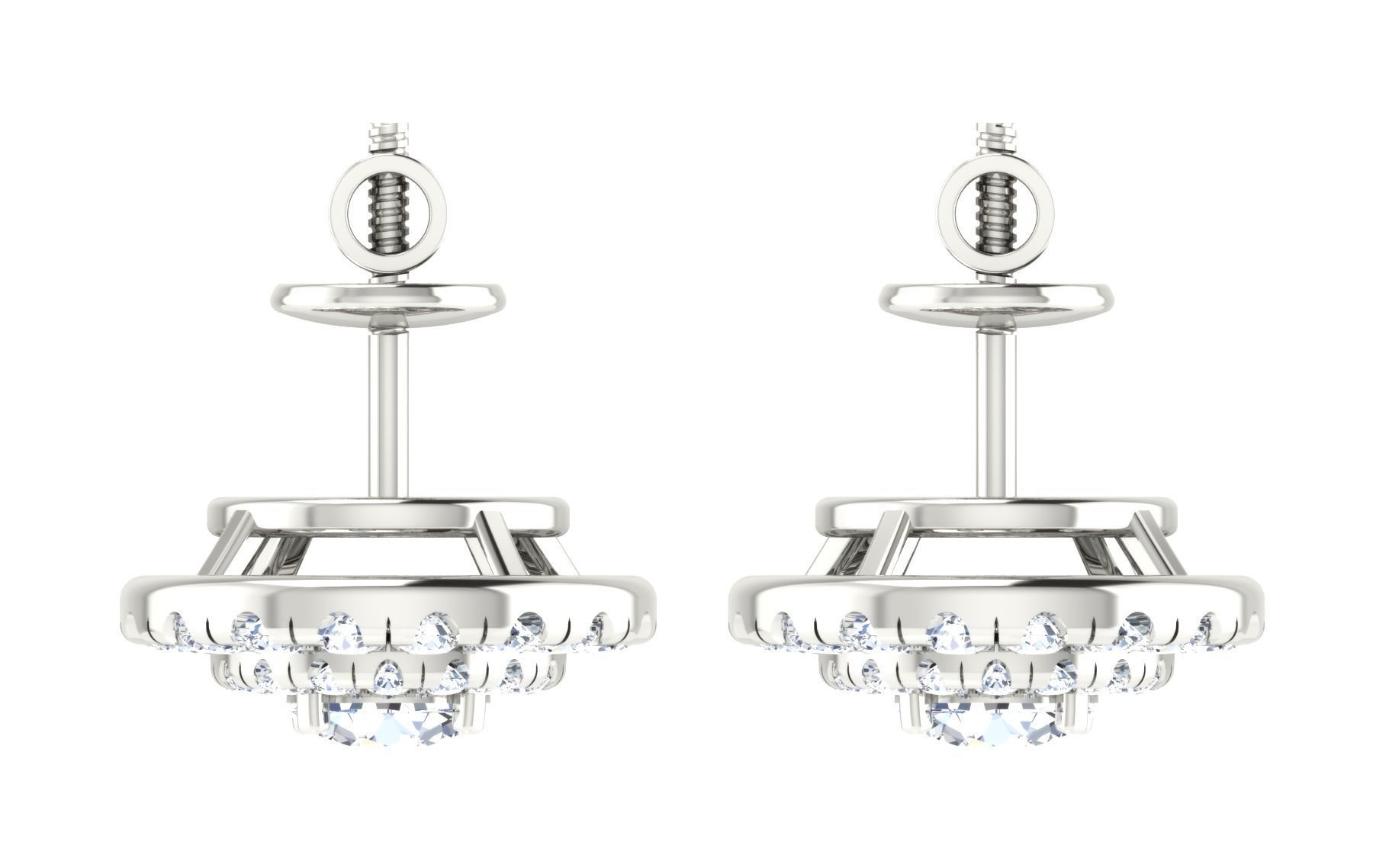 Solitaire pendant-earrings set 3dm stl render detail 3D print 3D print model_23