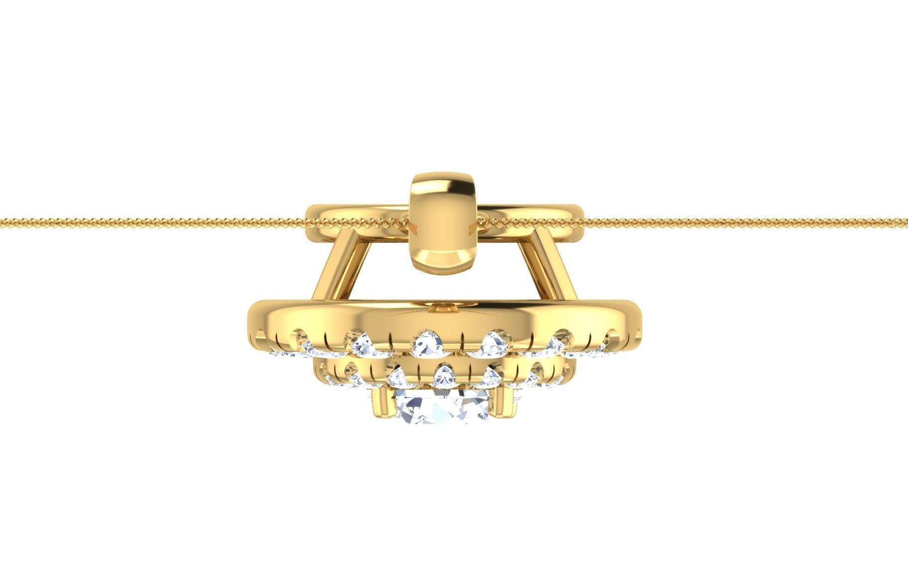 Solitaire pendant-earrings set 3dm stl render detail 3D print 3D print model_33