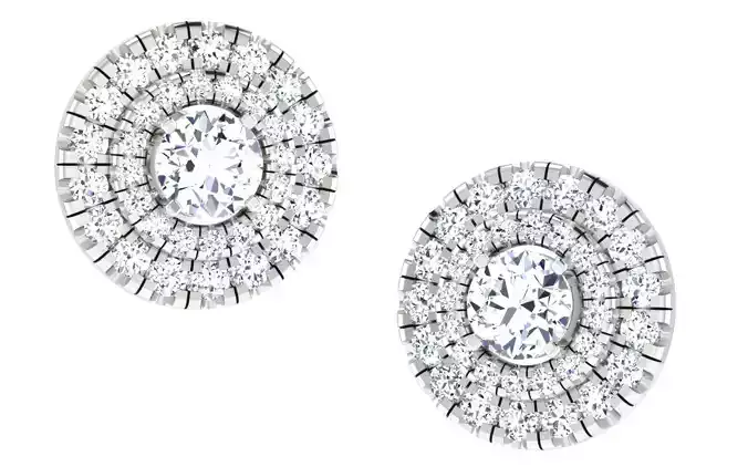 Solitaire pendant-earrings set 3dm stl render detail 3D print