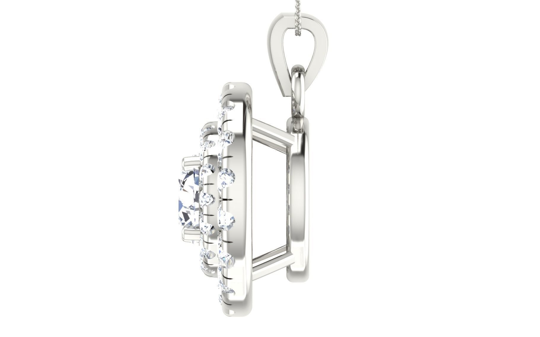 Solitaire pendant-earrings set 3dm stl render detail 3D print 3D print model_52