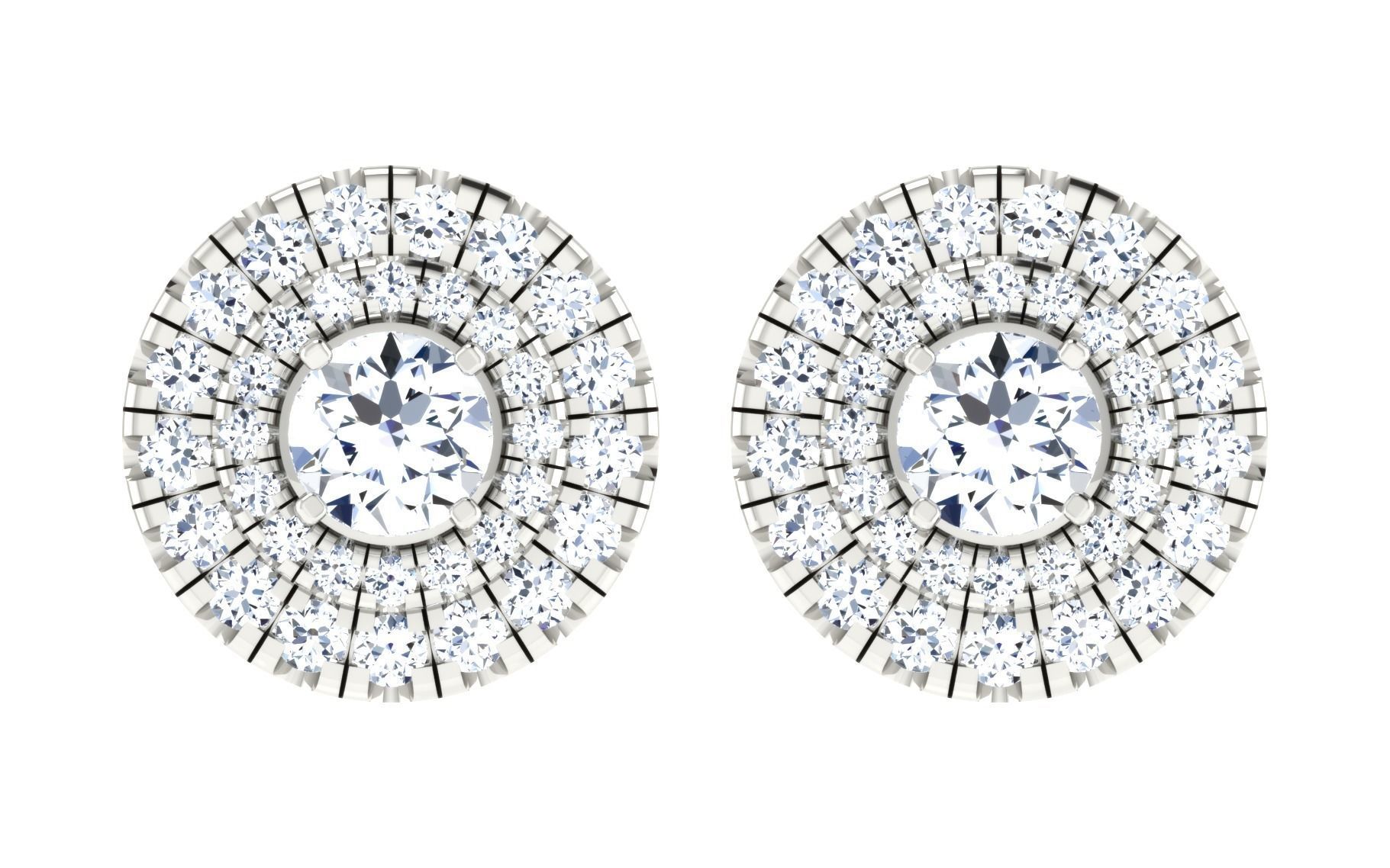 Solitaire pendant-earrings set 3dm stl render detail 3D print 3D print model_19