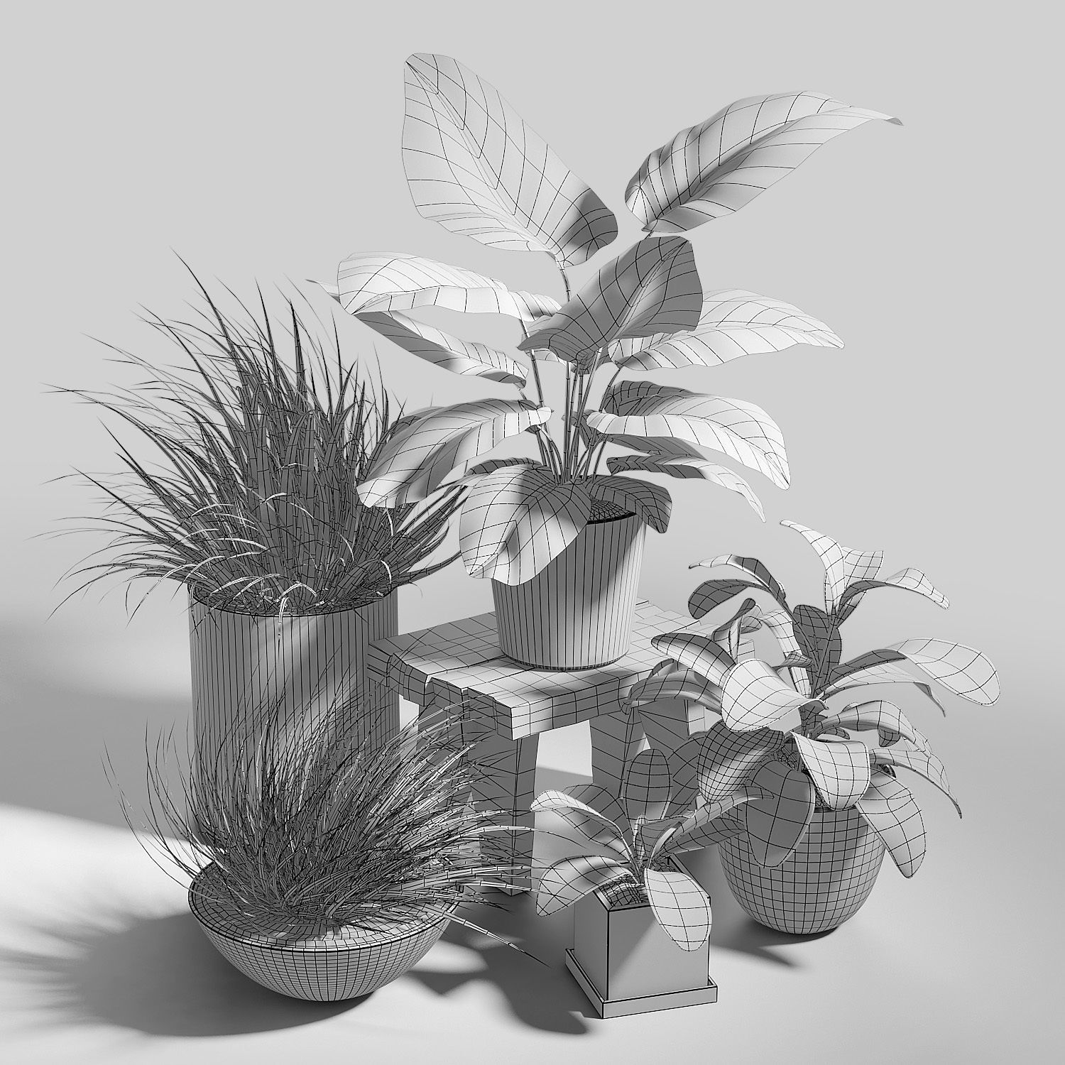 Set of plants 03 3D model_9