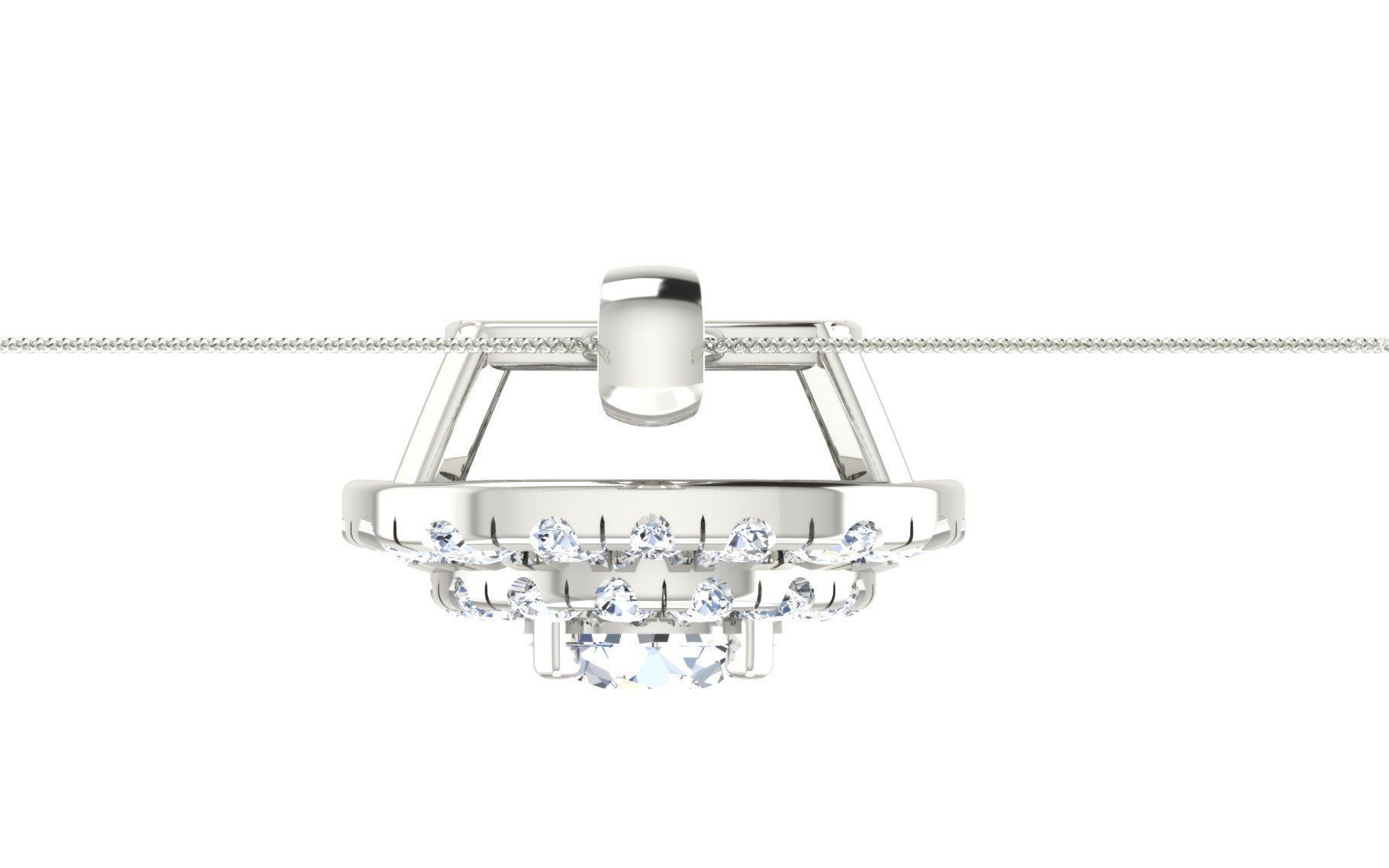 Solitaire pendant-earrings set 3dm stl render detail 3D print 3D print model_42