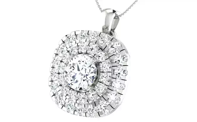 Solitaire pendant-earrings set 3dm stl render detail 3D print