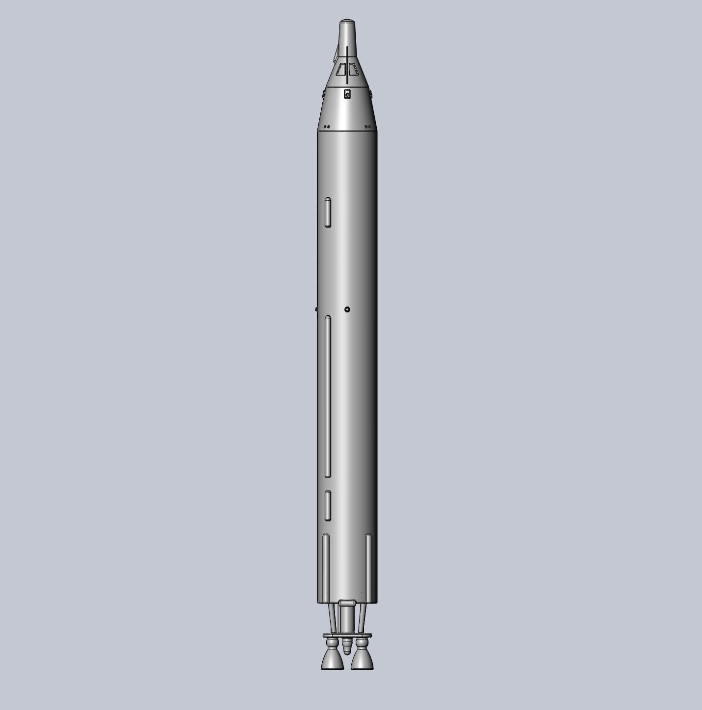 Titan II GLV Gemini Basic Rocket Model 3D print model_4
