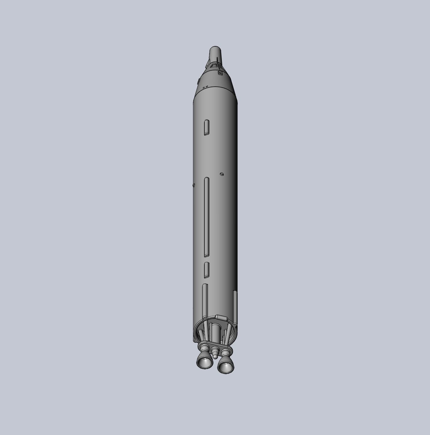 Titan II GLV Gemini Basic Rocket Model 3D print model_8