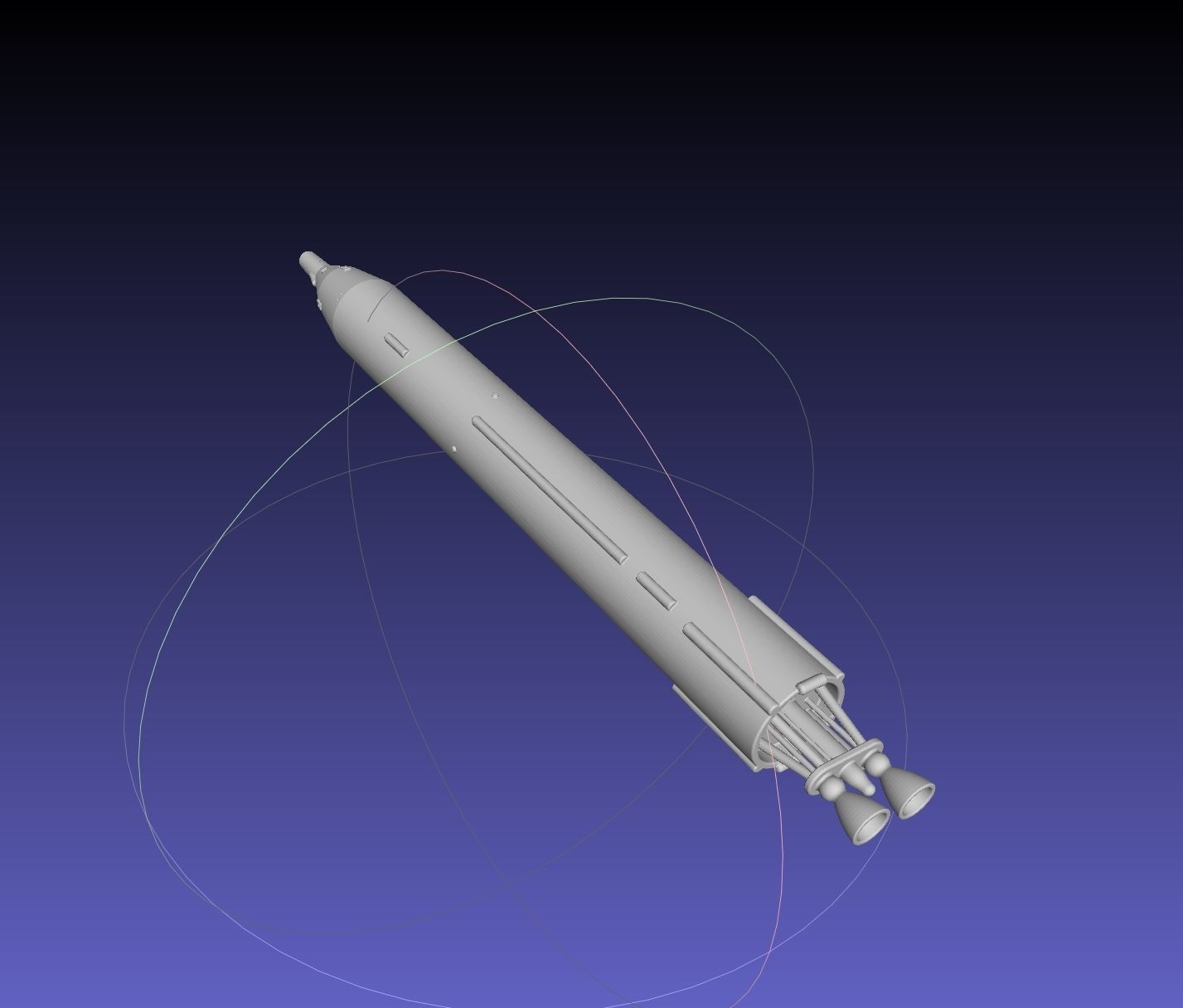 Titan II GLV Gemini Basic Rocket Model 3D print model_18
