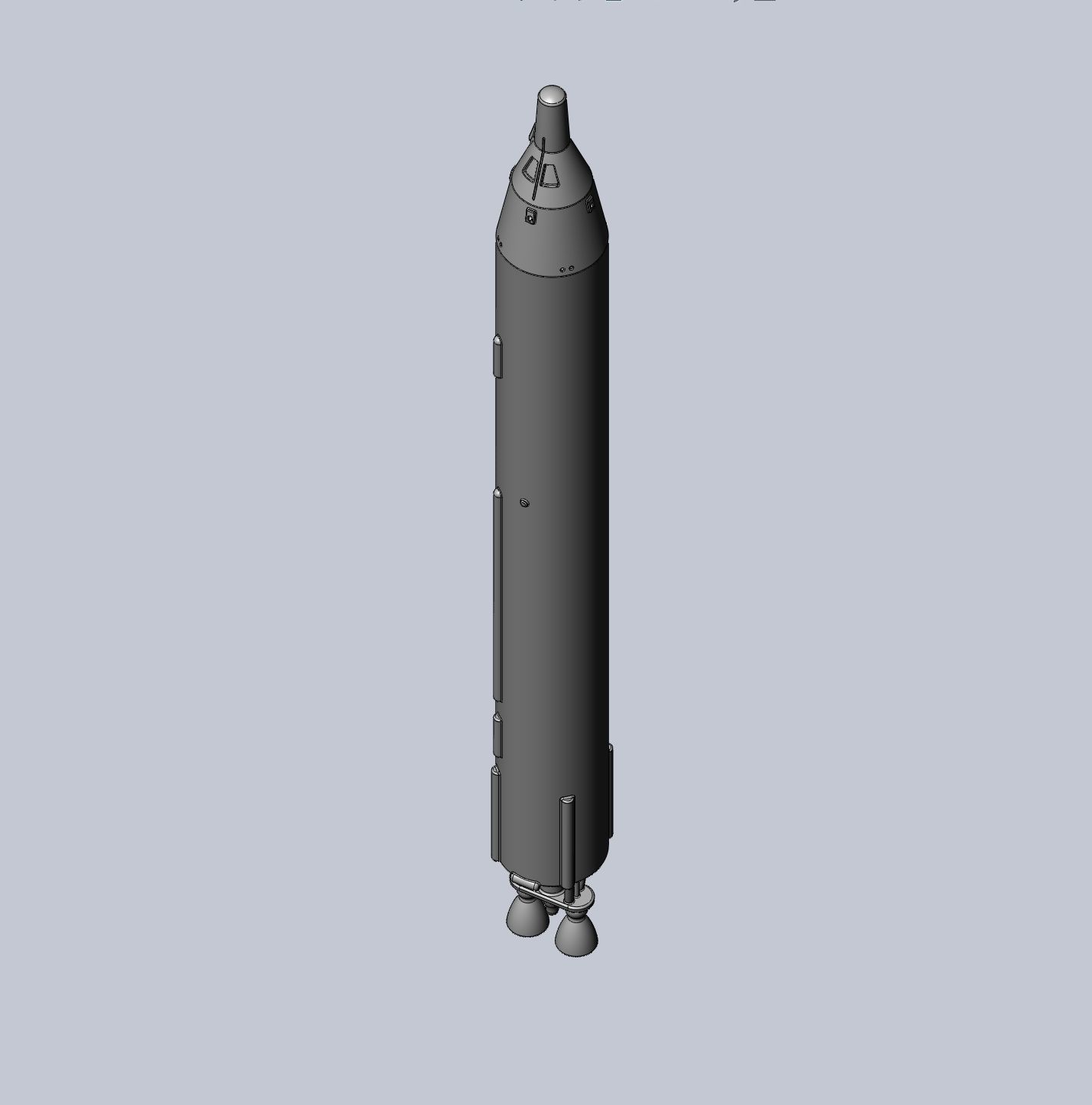 Titan II GLV Gemini Basic Rocket Model 3D print model_12