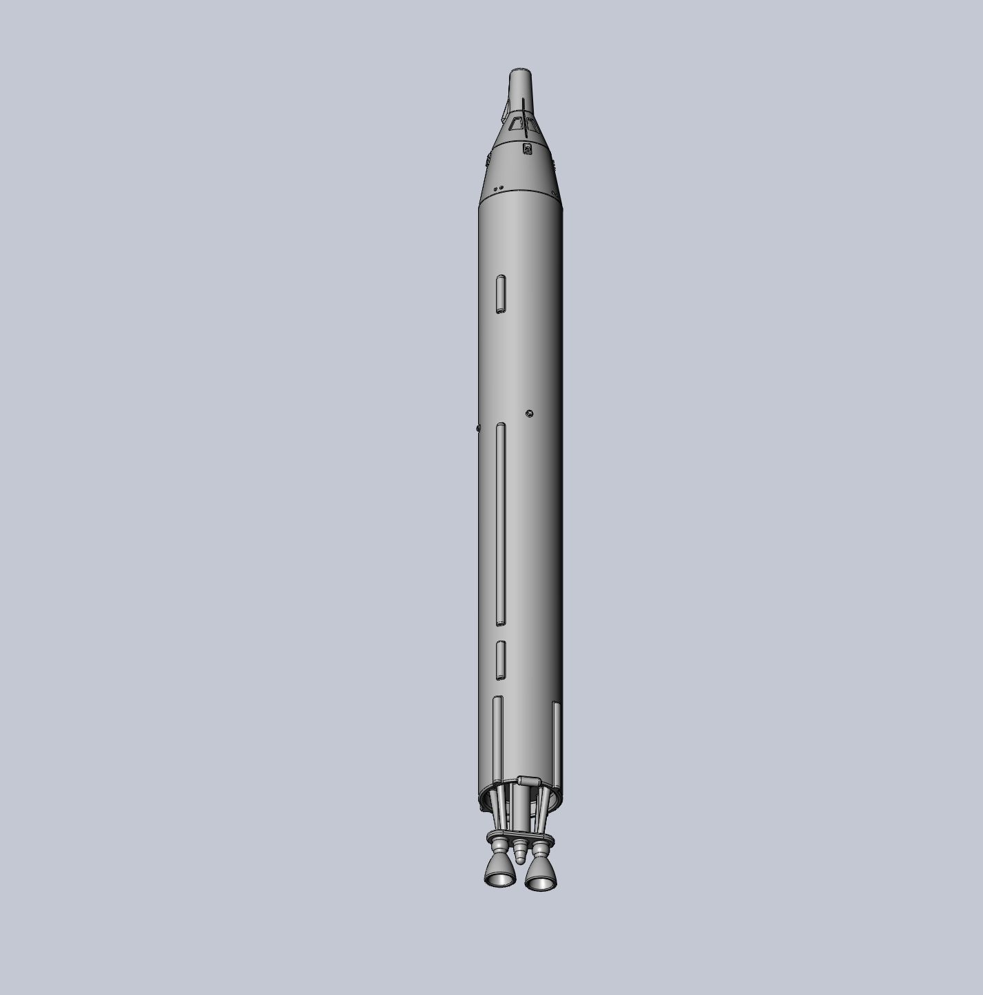 Titan II GLV Gemini Basic Rocket Model 3D print model_10