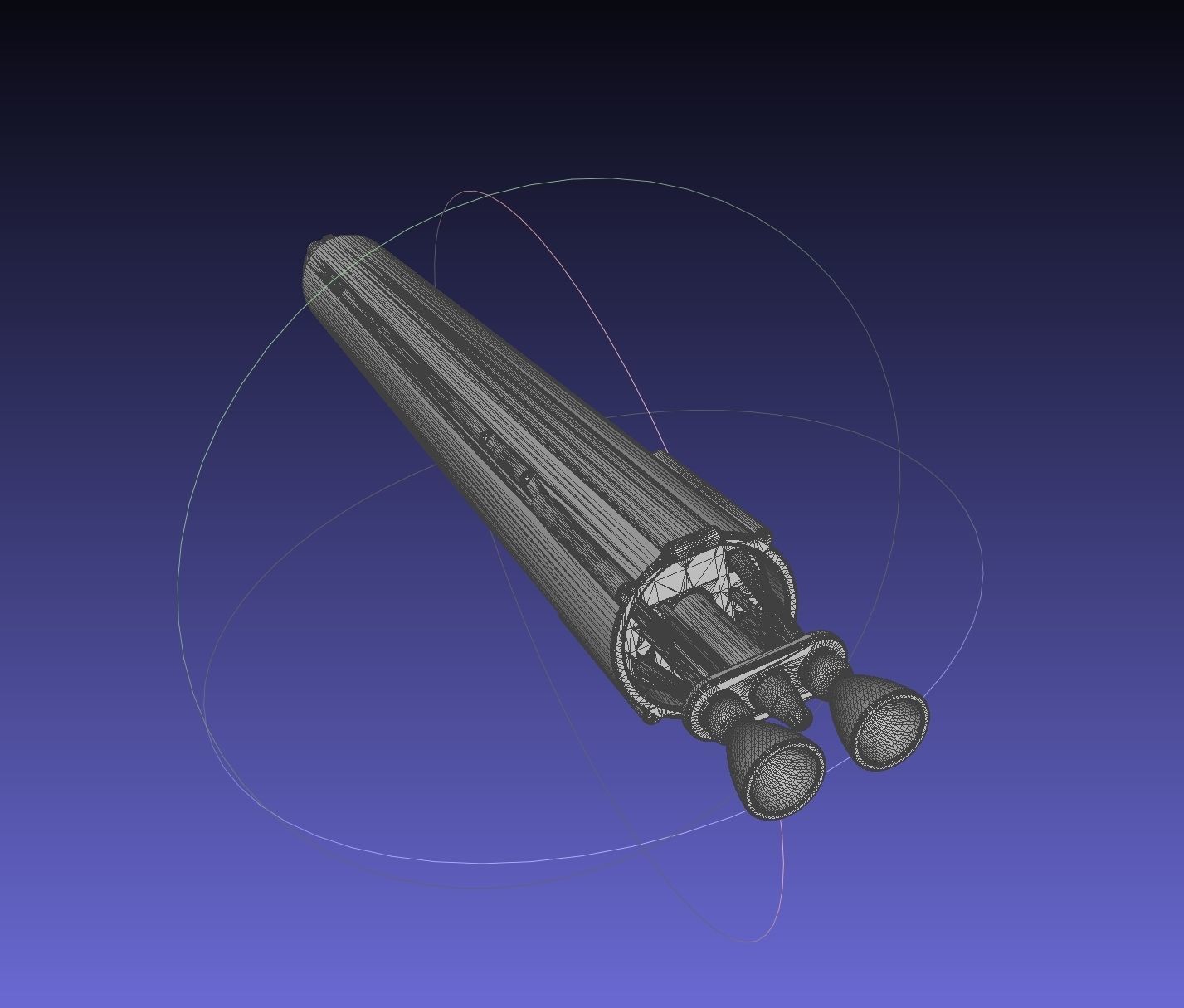 Titan II GLV Gemini Basic Rocket Model 3D print model_1