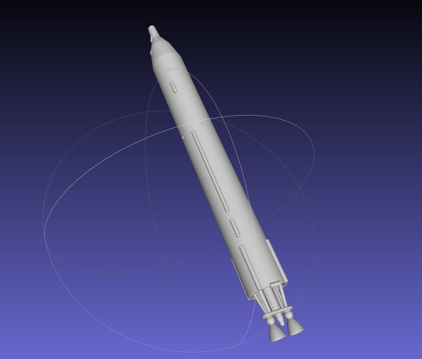 Titan II GLV Gemini Basic Rocket Model 3D print model_17