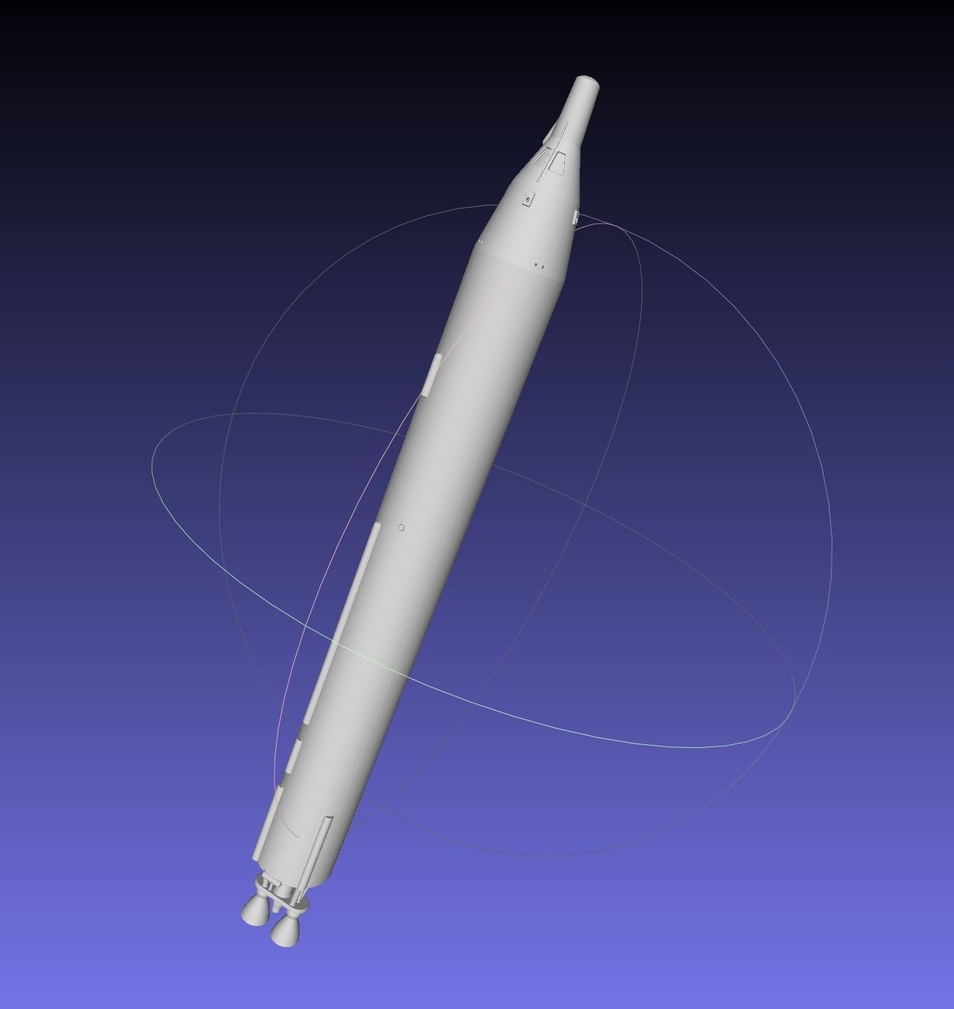 Titan II GLV Gemini Basic Rocket Model 3D print model_25