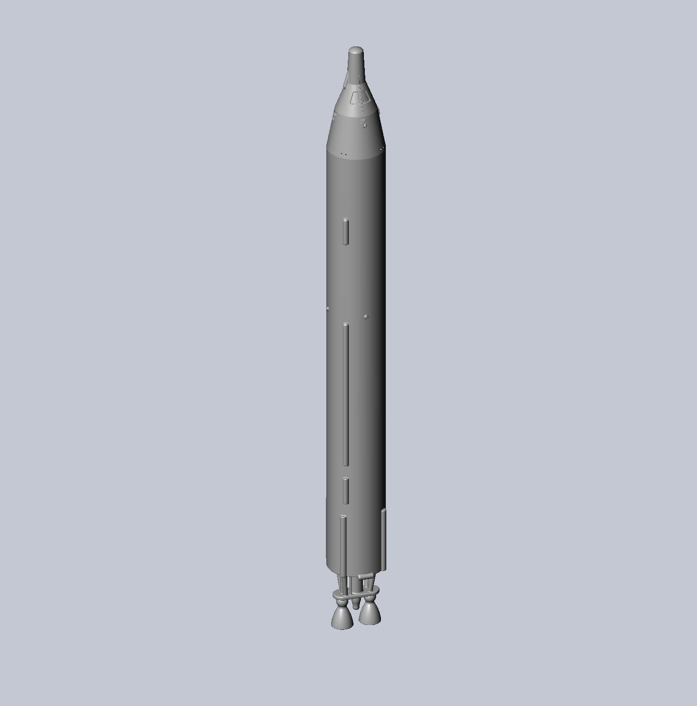 Titan II GLV Gemini Basic Rocket Model 3D print model_6