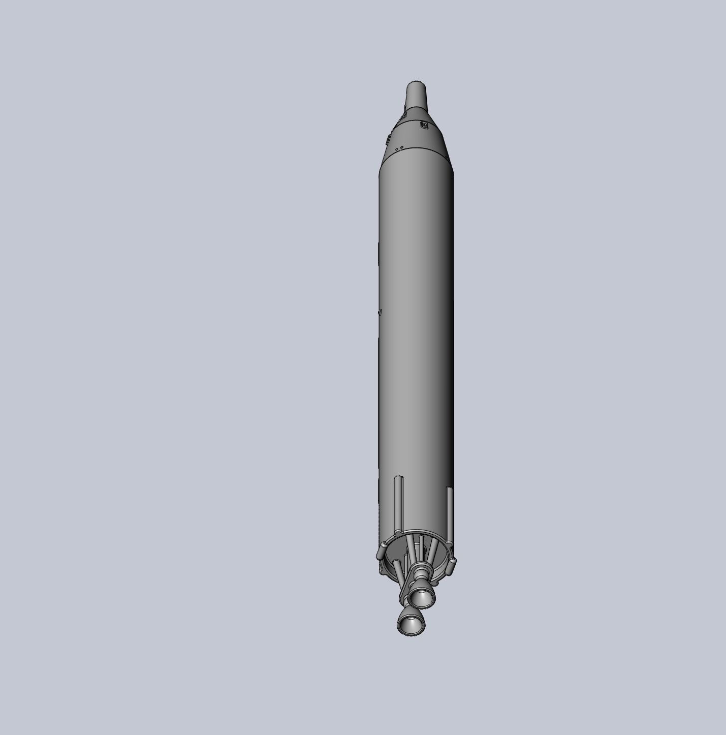 Titan II GLV Gemini Basic Rocket Model 3D print model_9