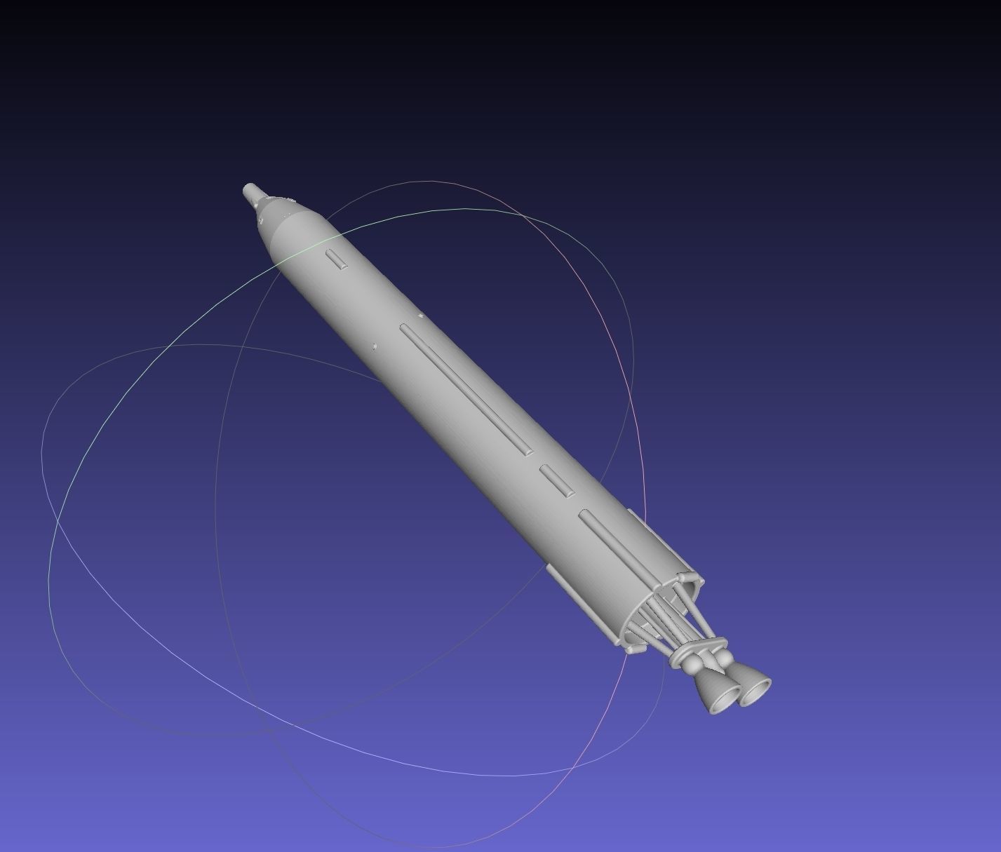 Titan II GLV Gemini Basic Rocket Model 3D print model_21