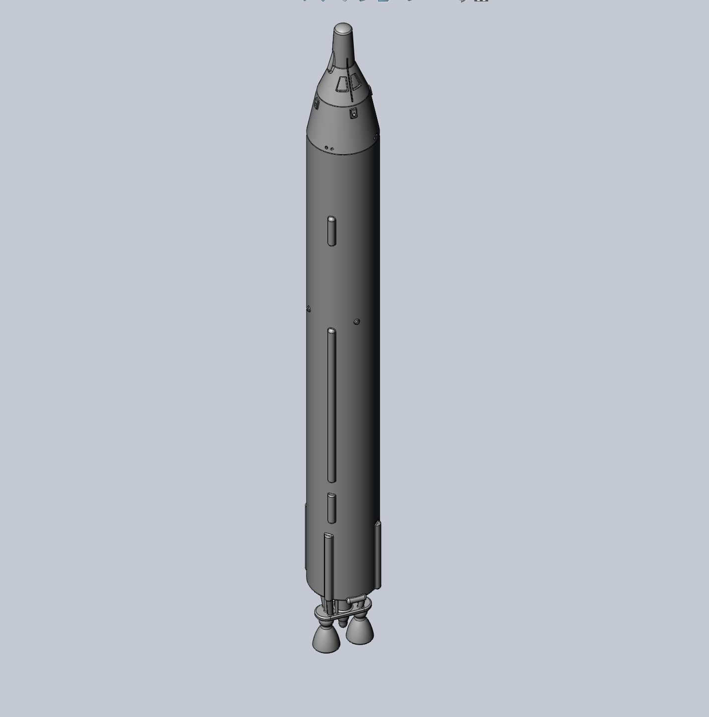Titan II GLV Gemini Basic Rocket Model 3D print model_11