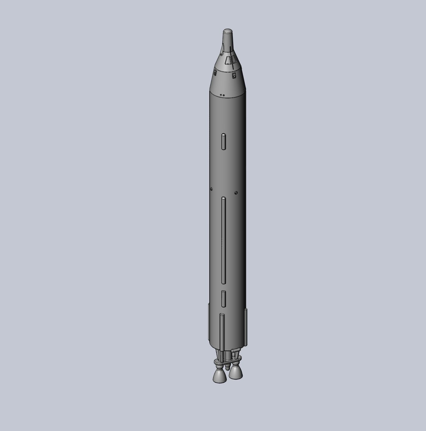 Titan II GLV Gemini Basic Rocket Model 3D print model_5