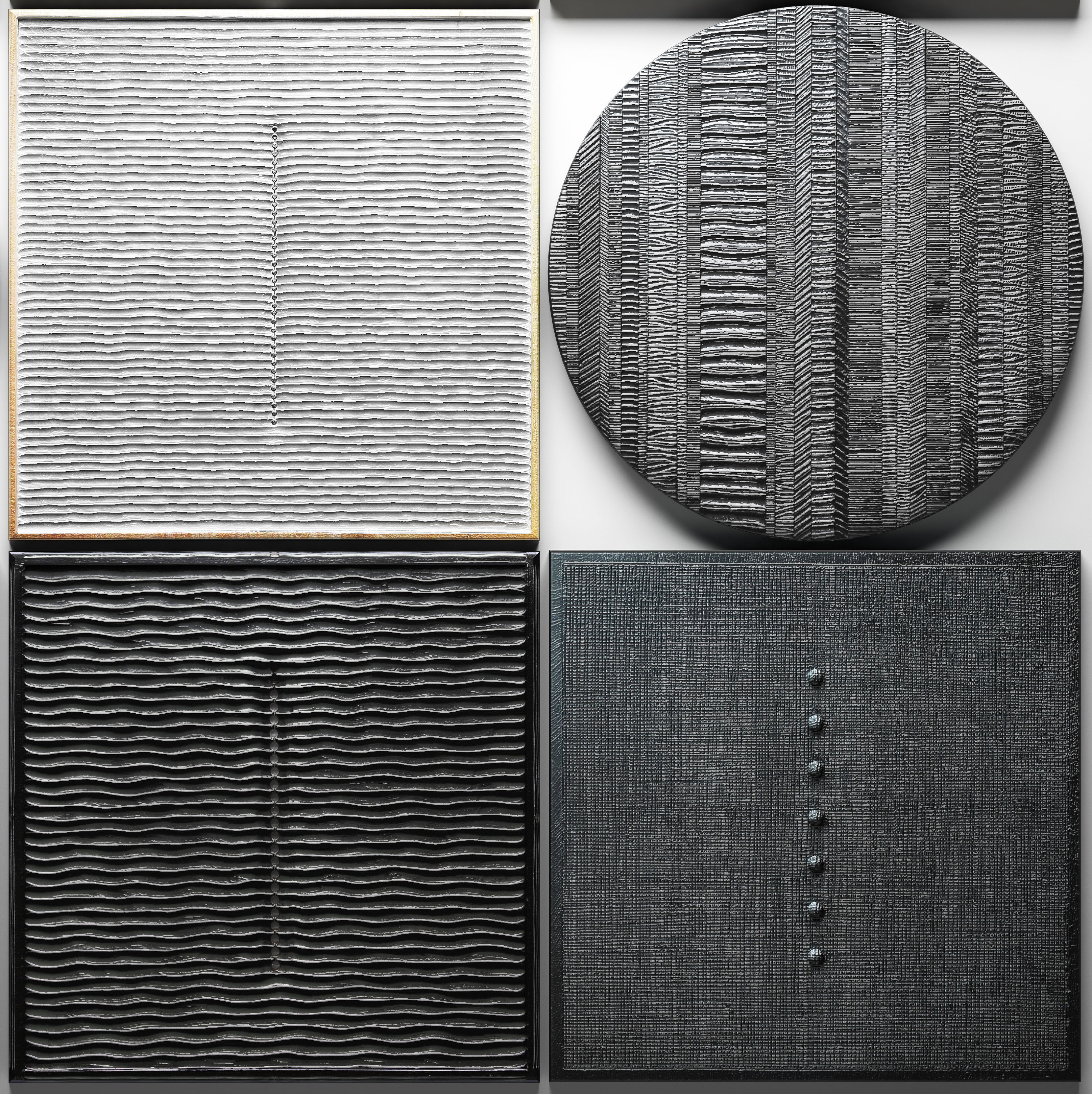 Collection Wood Wall Sculpture 3D model_4