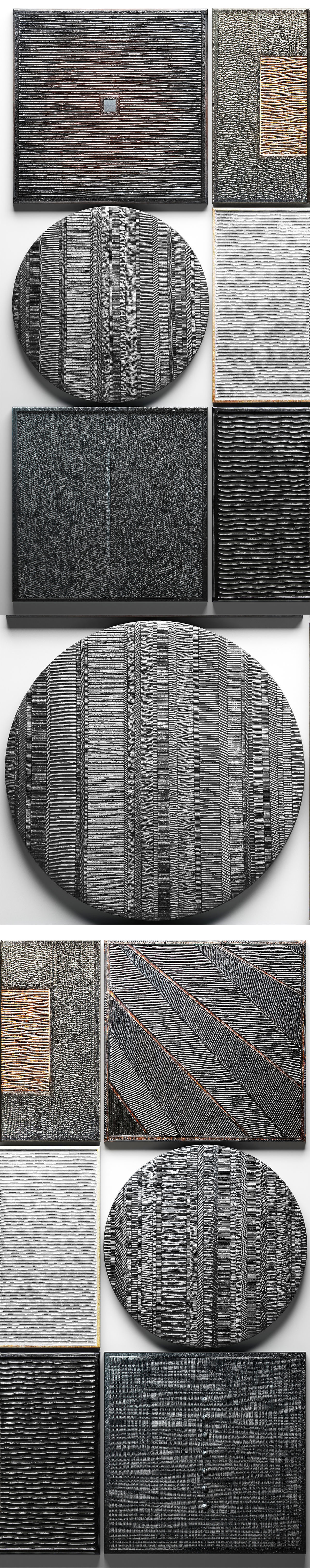 Collection Wood Wall Sculpture 3D model_11