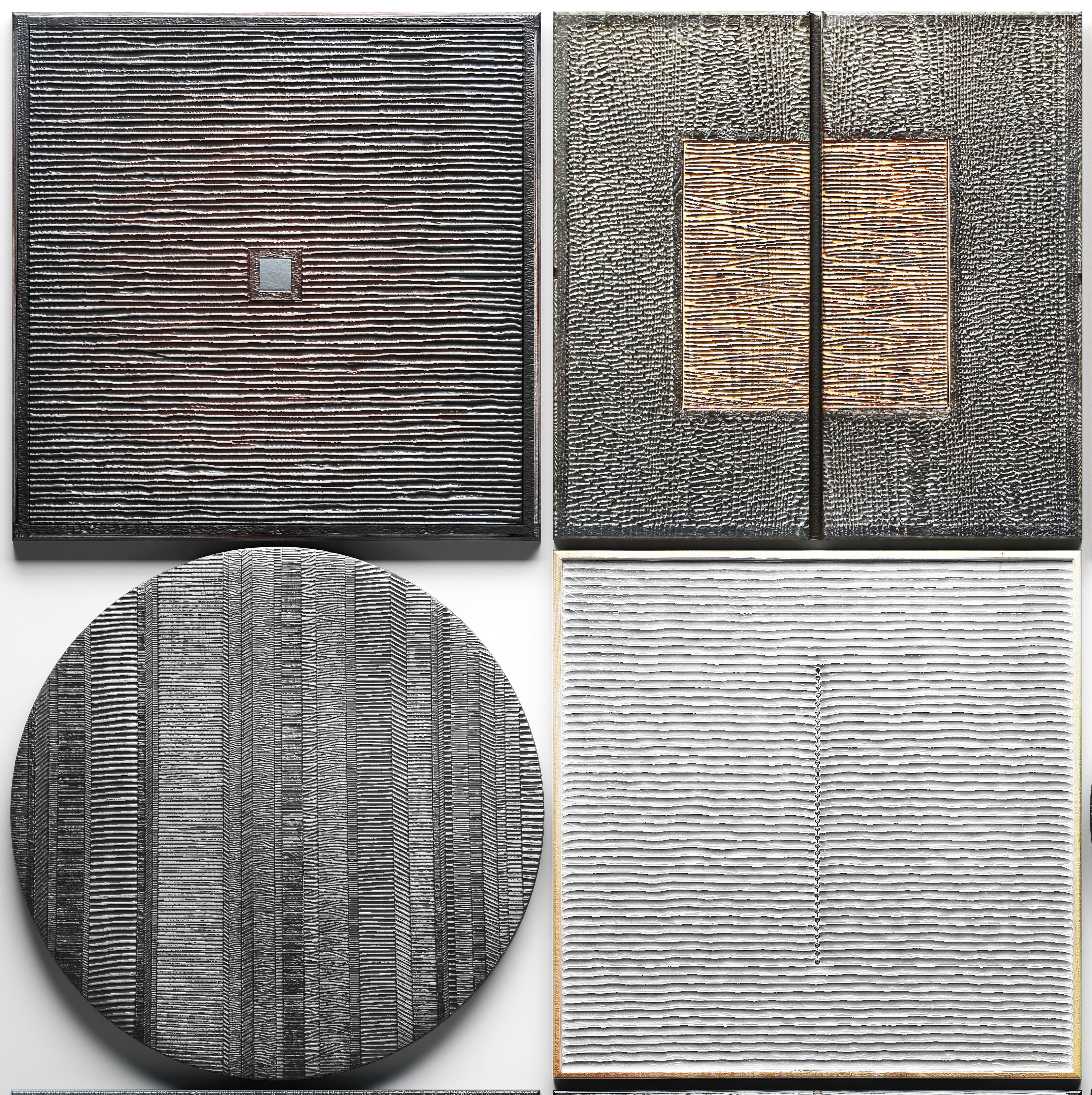 Collection Wood Wall Sculpture 3D model_3