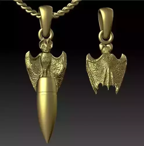 pendant bat with bullet