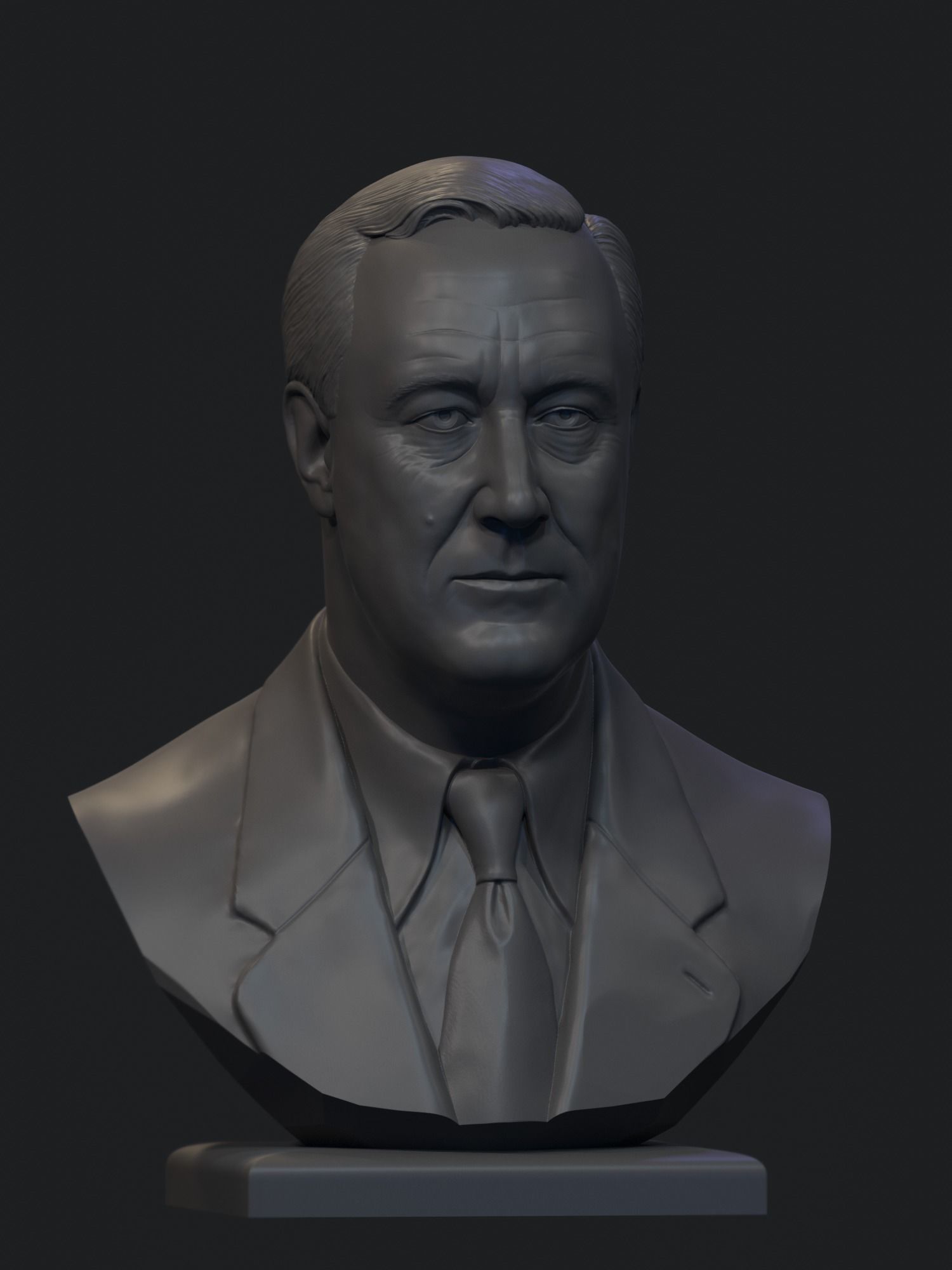Franklin Delano Roosevelt 3D print model_1