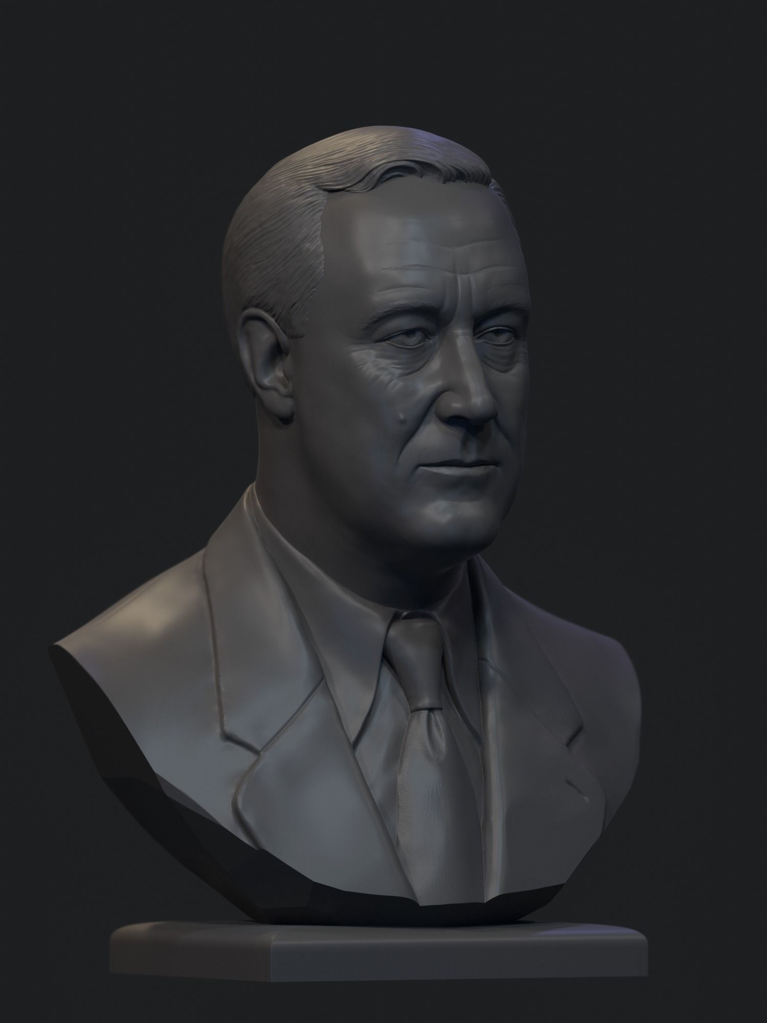 Franklin Delano Roosevelt 3D print model_3