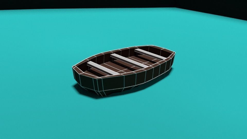 Old Boat Free low-poly 3D model_2