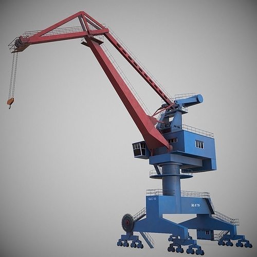 Portal Jib Crane Low-poly 3D model