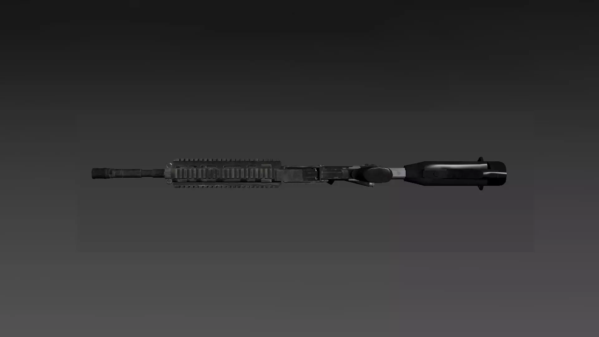 HK416 assault rifle Low-poly 3D model_0