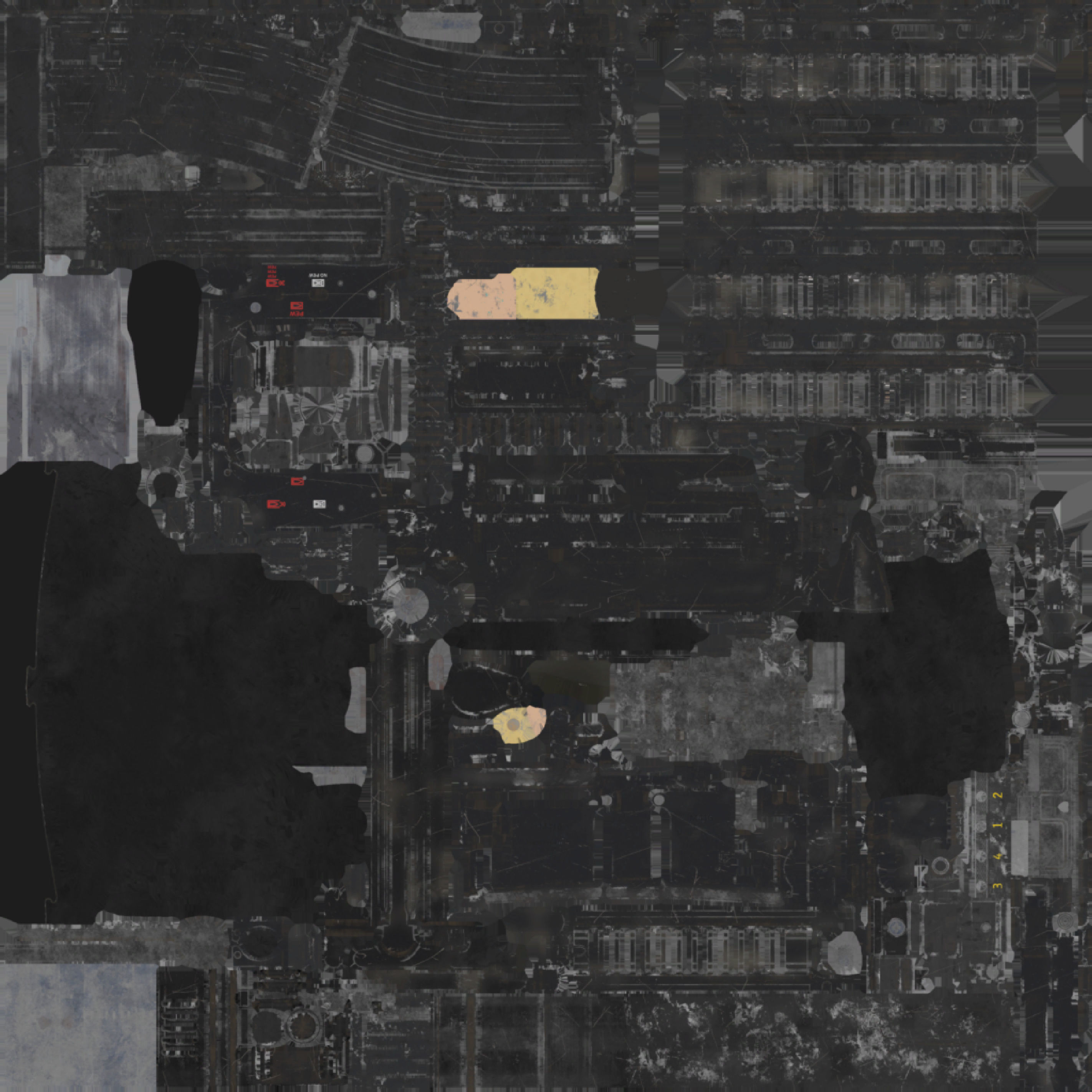 HK416 assault rifle Low-poly 3D model_3