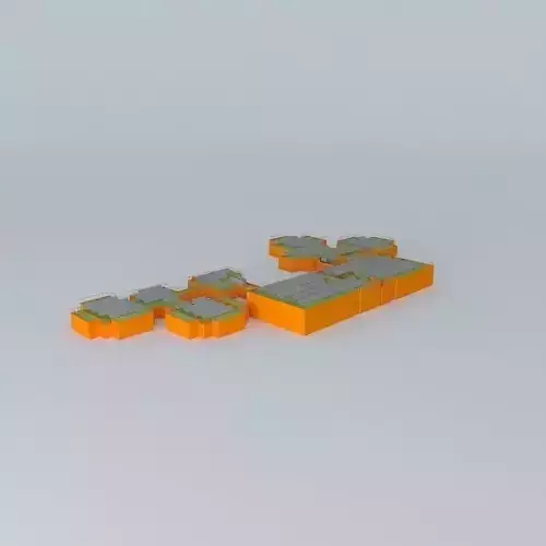 Jerusalem set of orange blocks