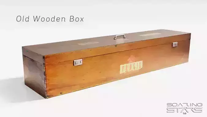 Photorealistic PBR F1A Old Wood Box Case