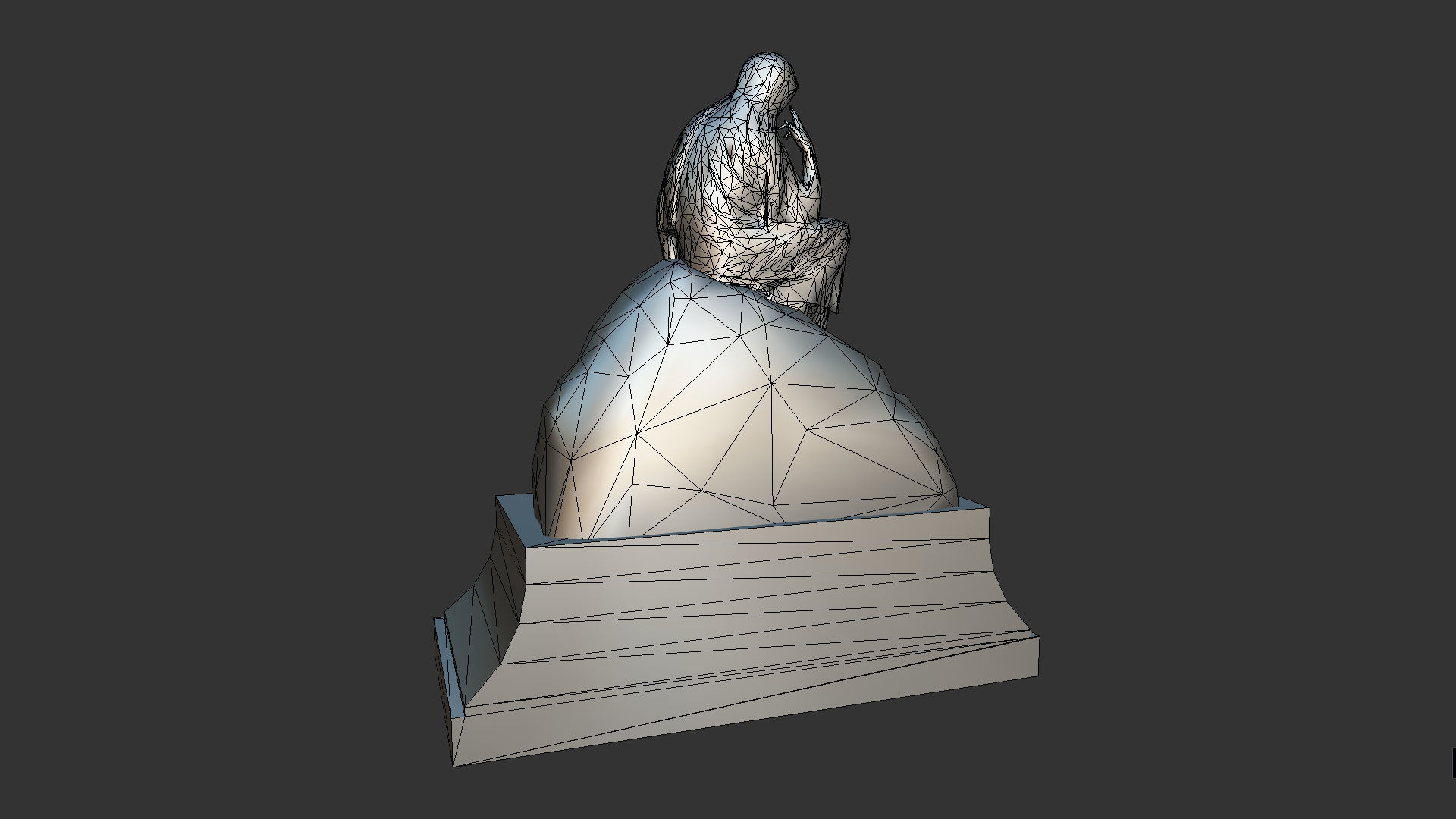 Table Clock Free low-poly 3D model_6