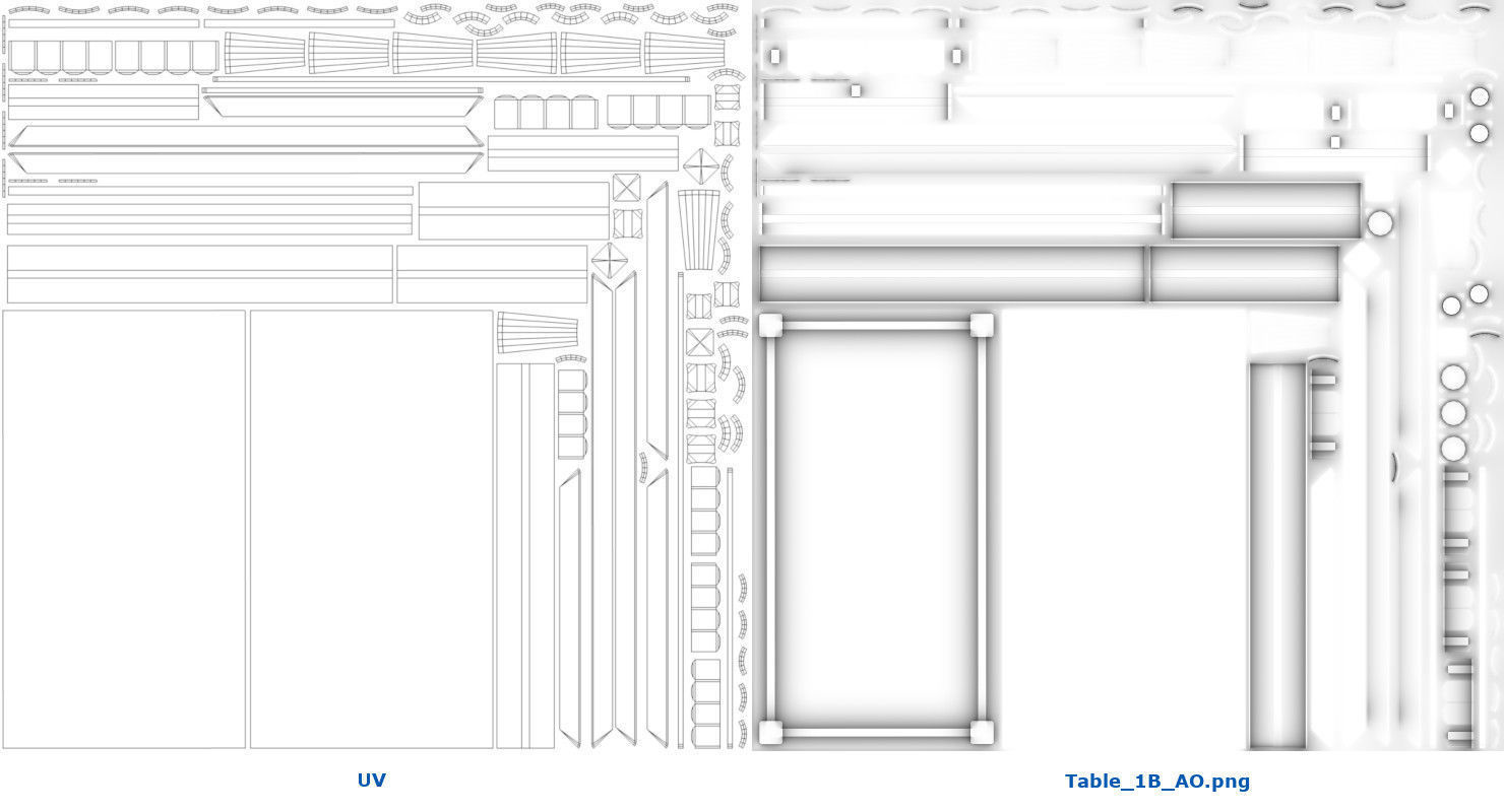 Table 1B Low-poly 3D model_6