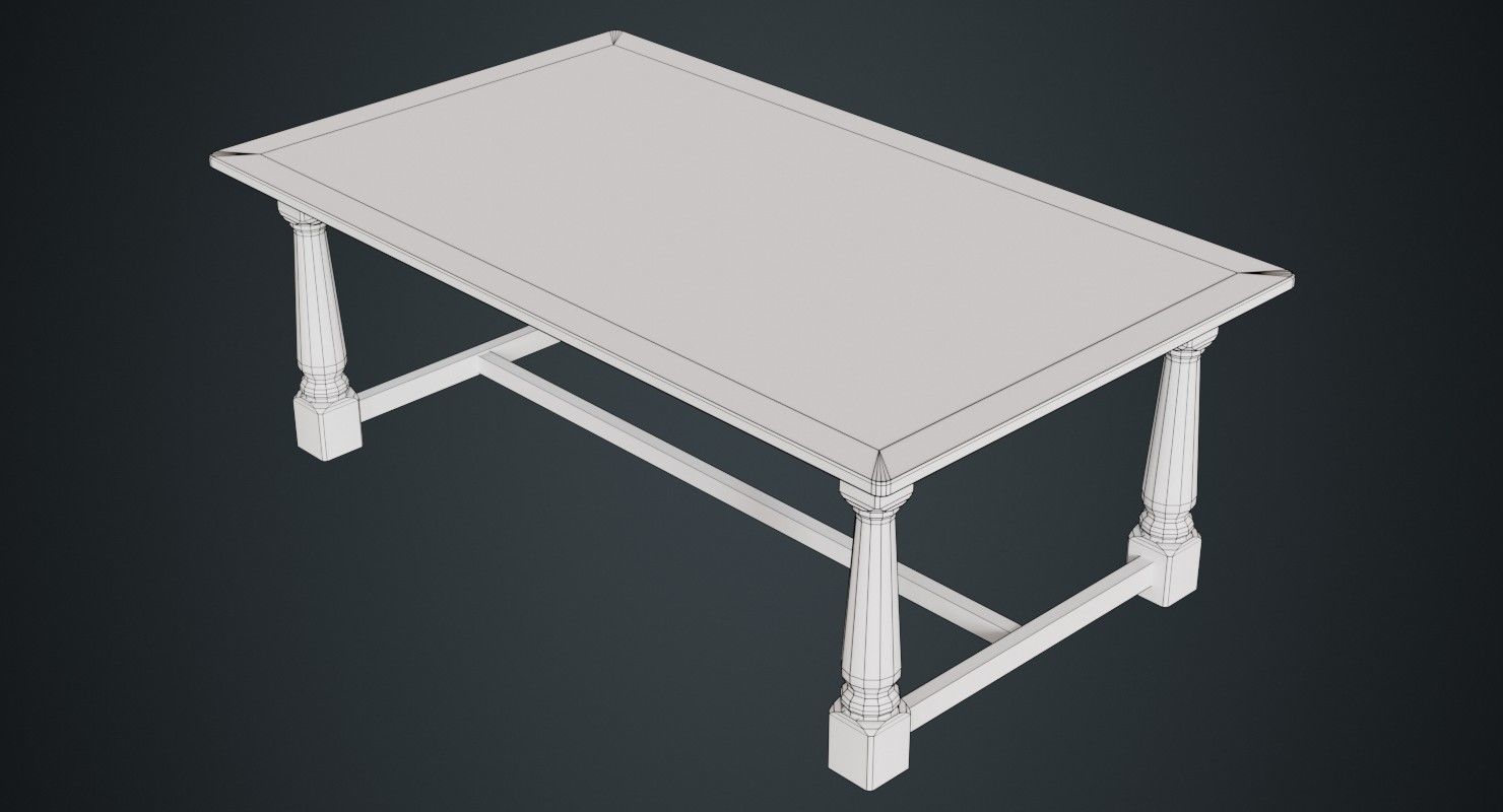 Table 1B Low-poly 3D model_5