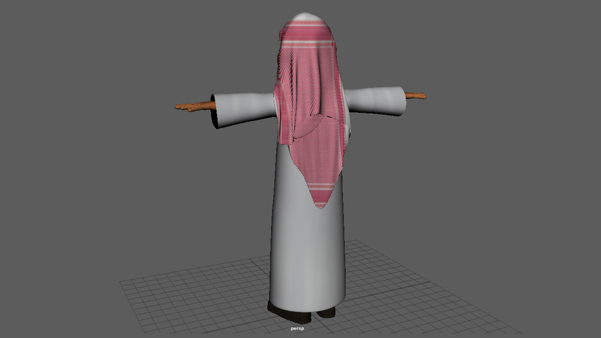 Saudi Arab Man Low-poly 3D model_2