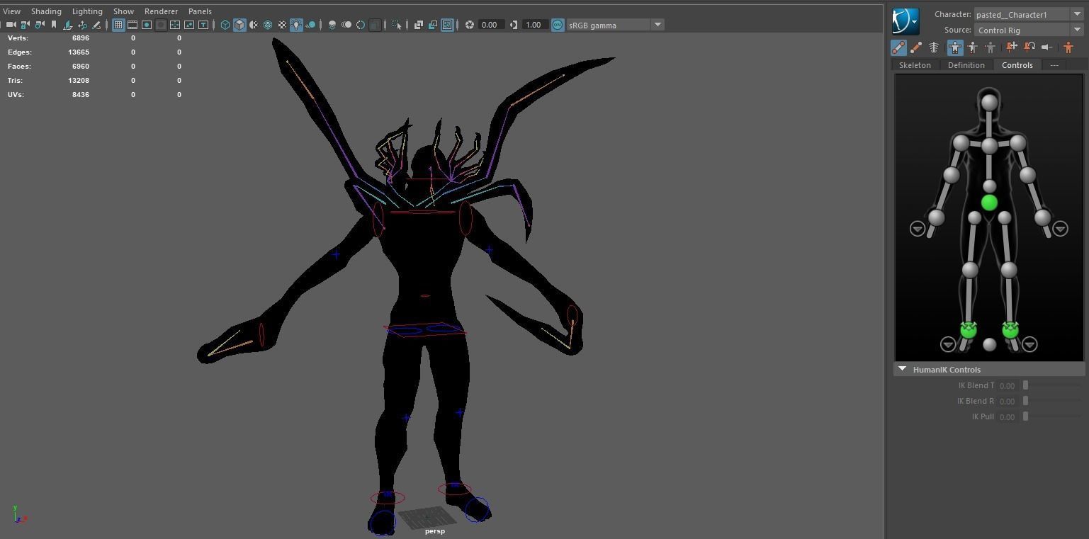 Mutant2 demon with long claws Low-poly 3D model_11