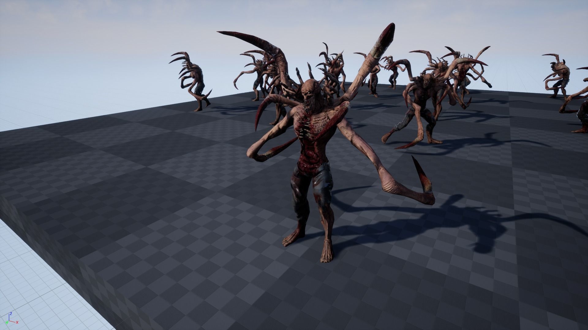 Mutant2 demon with long claws Low-poly 3D model_13