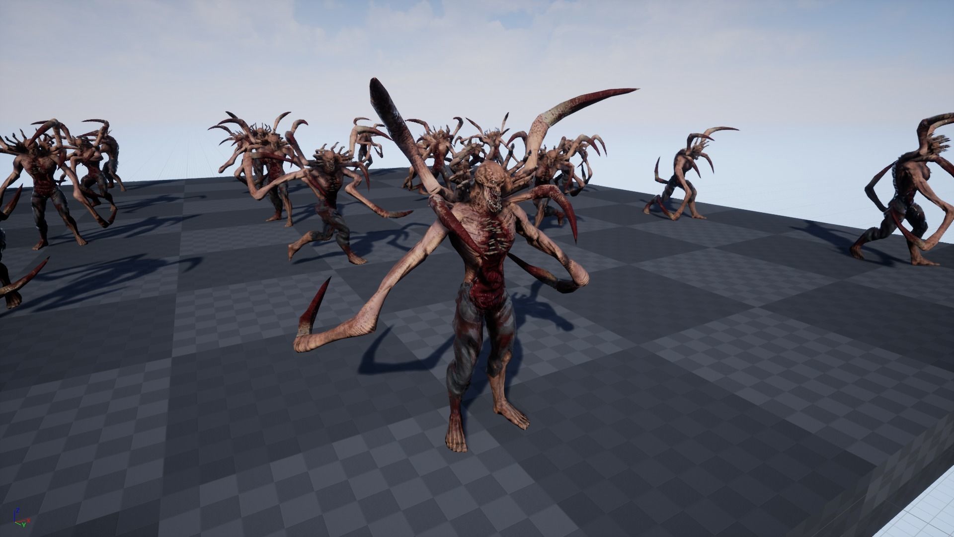 Mutant2 demon with long claws Low-poly 3D model_12
