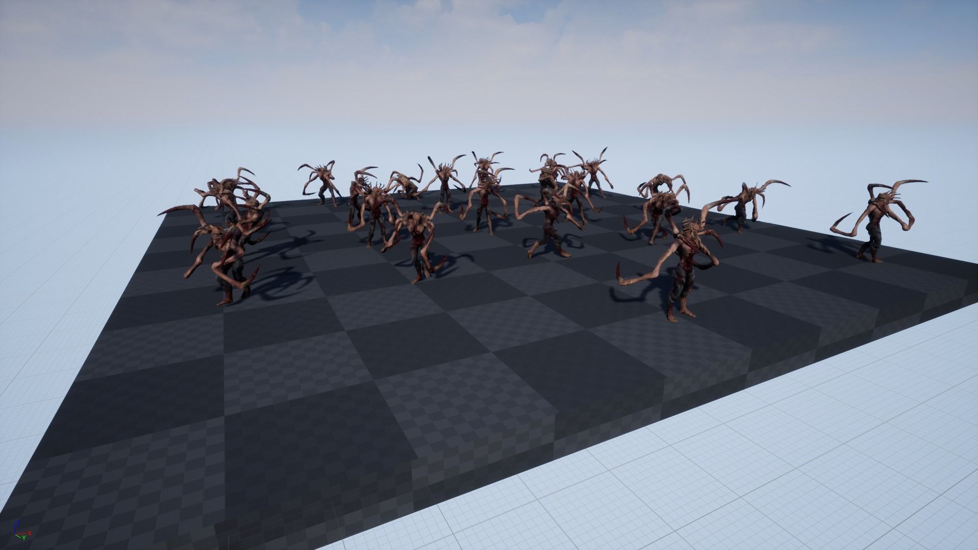 Mutant2 demon with long claws Low-poly 3D model_14