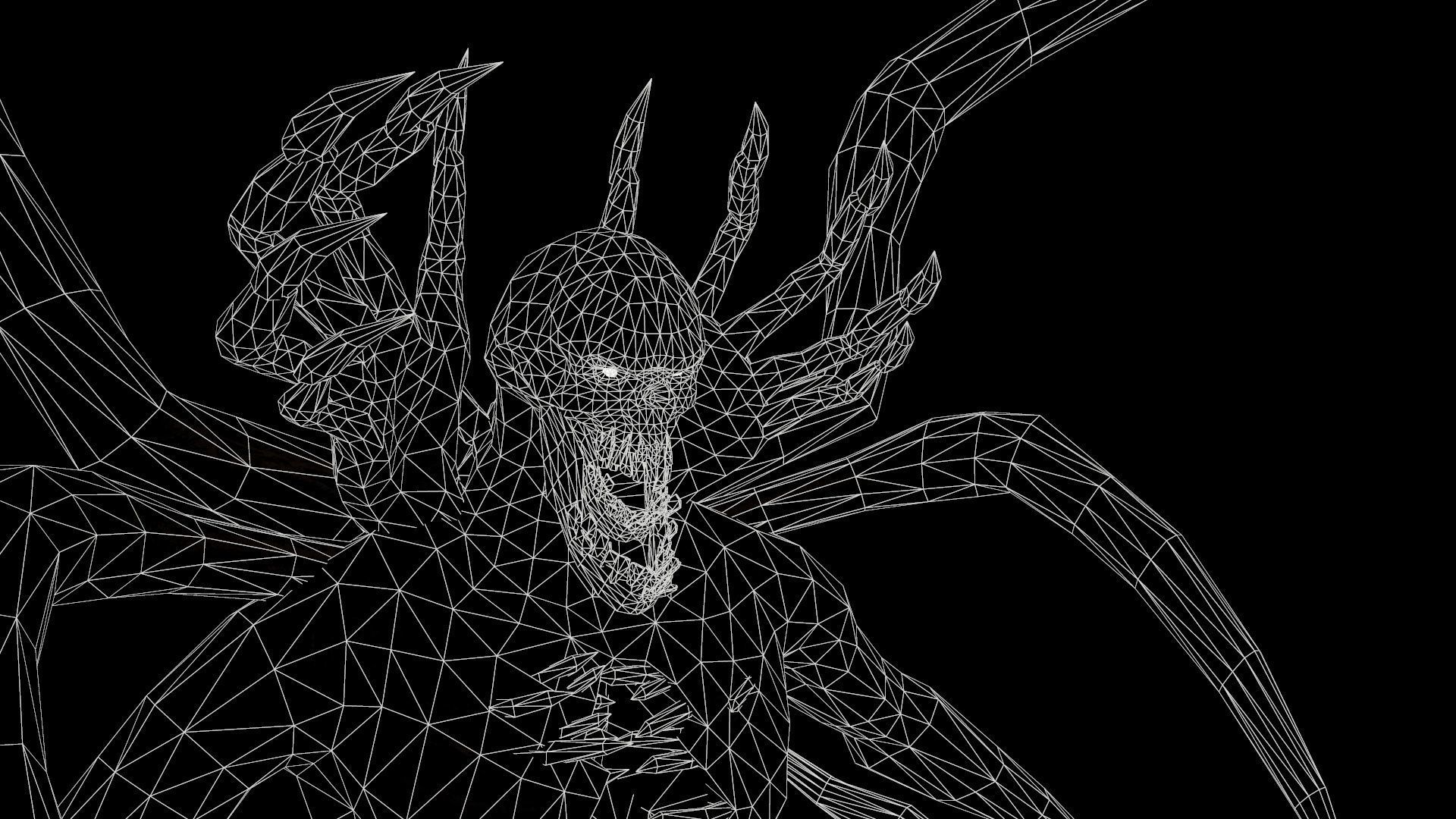 Mutant2 demon with long claws Low-poly 3D model_17