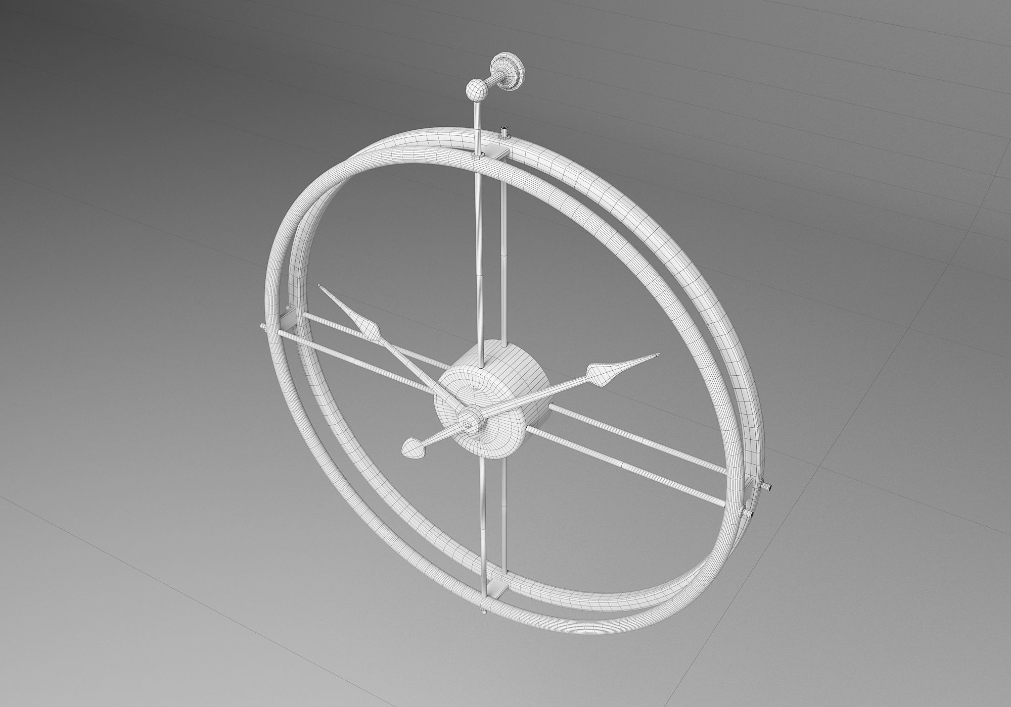 Minimalist Wall Clock 3D model_4