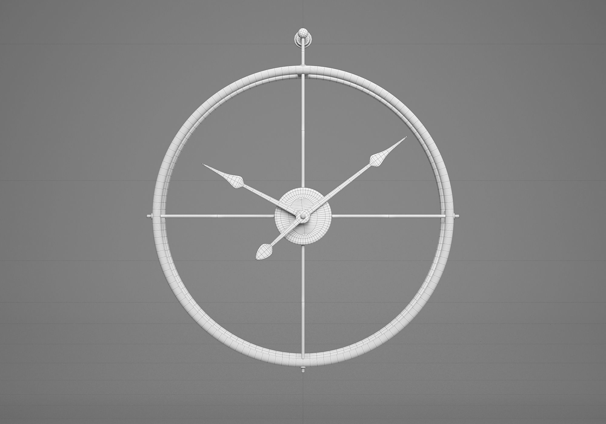 Minimalist Wall Clock 3D model_10