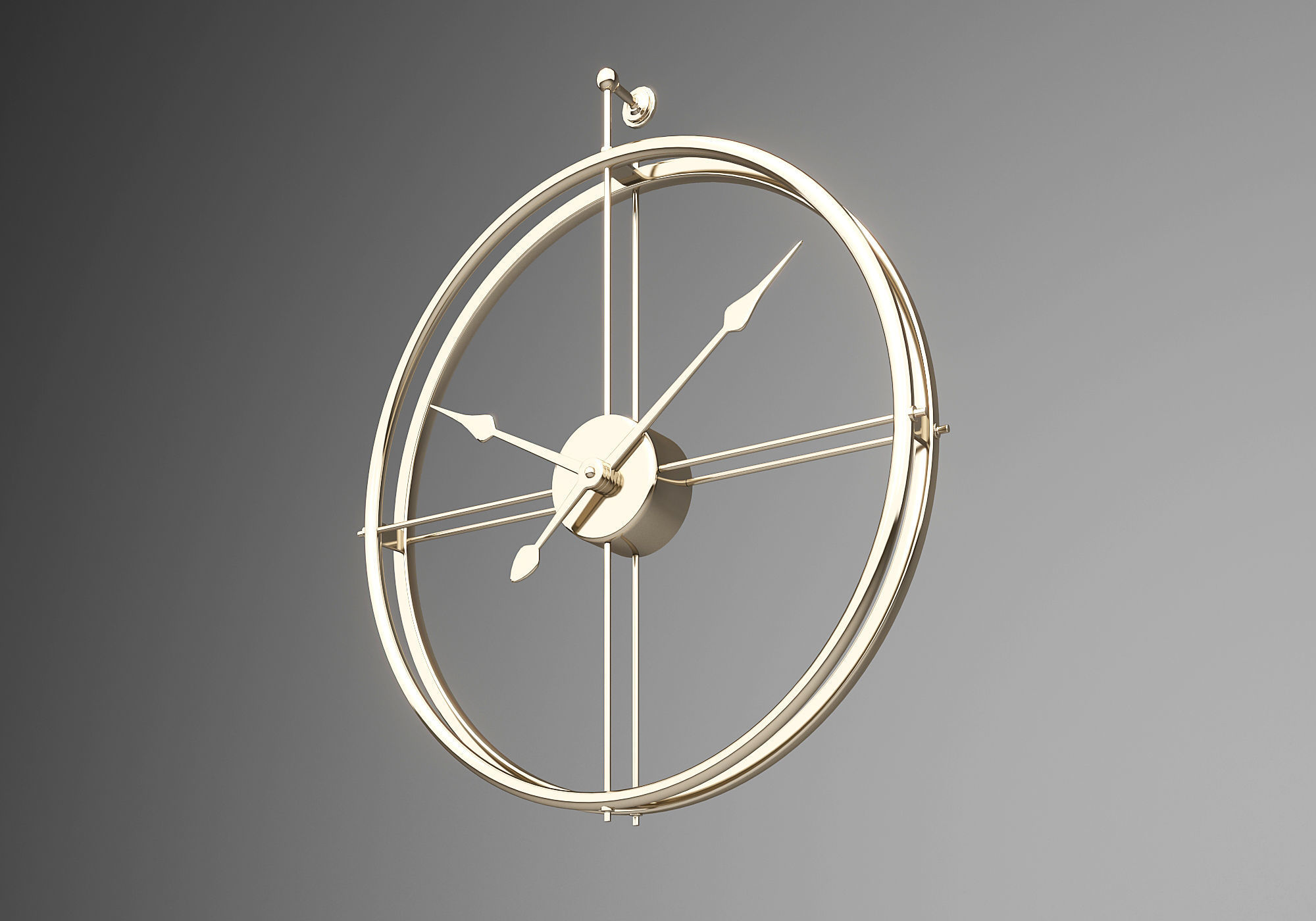 Minimalist Wall Clock 3D model_1