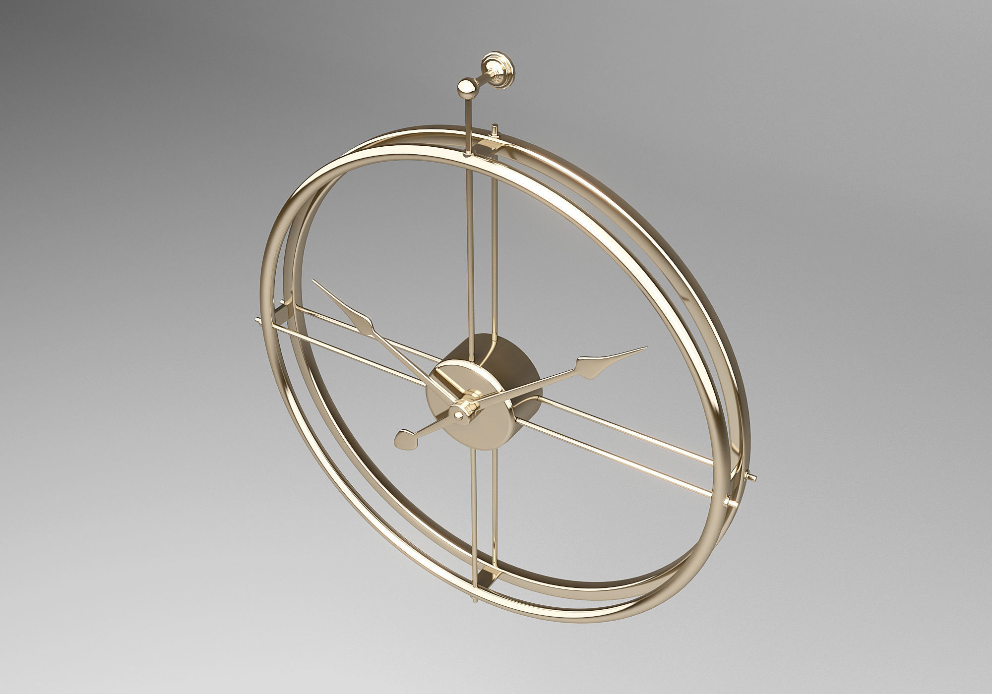 Minimalist Wall Clock 3D model_3